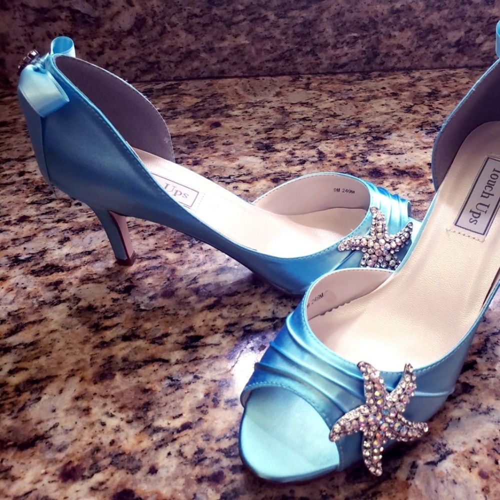 Starfish Sparkle Stiletto - Tiffany Blue - Size 9